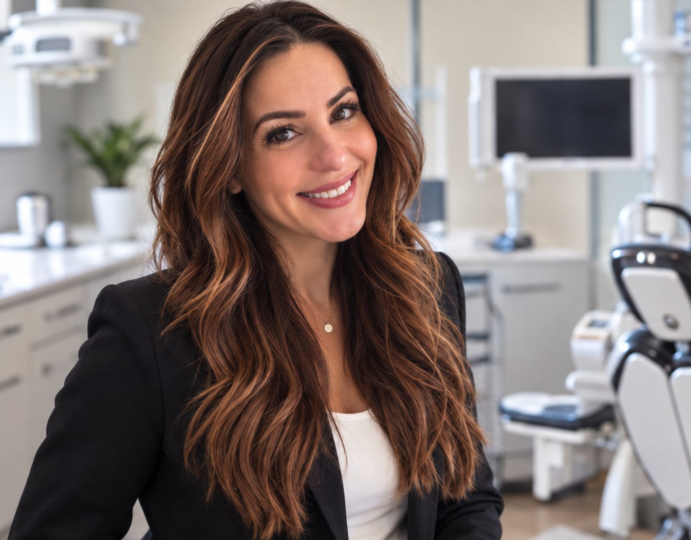 Kimberly Jimenez, Founder and CEO of Kingdom Mindset CE, in a professional dental clinical environment